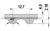 H-T Pitch (T1/2") 2mm AUSFT Breco® Jointed Belt