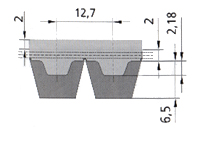 TK1/2"-K13-T 2mm AUSFT Breco® Jointed Timing Belt
