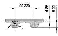 XH Pitch (T7/8") Breco® Jointed Belt